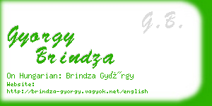 gyorgy brindza business card